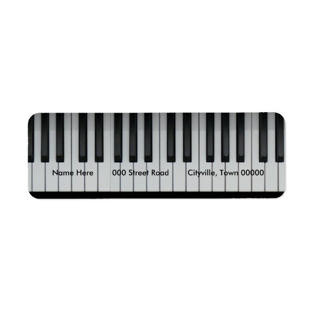 Etiqueta Teclado de piano (Frente)