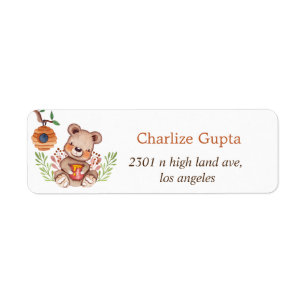 Etiqueta Teddy Bear Honey Bee