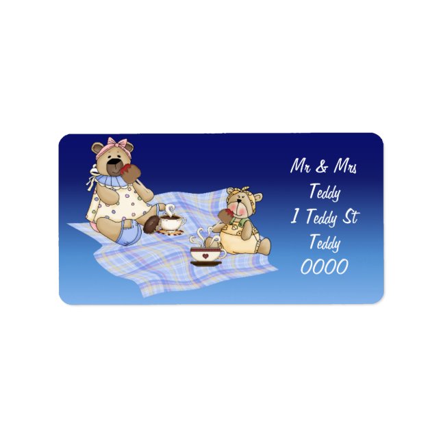 Etiqueta Teddy Bear Picnic (Frente)