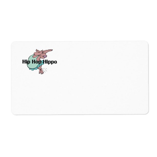 Etiqueta TEE Hip Hop Hippo (Frente)