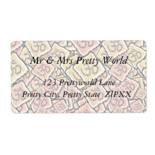 Etiqueta Teja OM (Aum) del esmalte