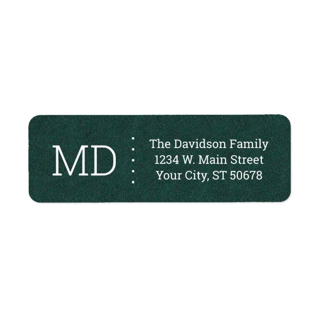 Etiqueta Tejido de terciopelo turquesa (Frente)