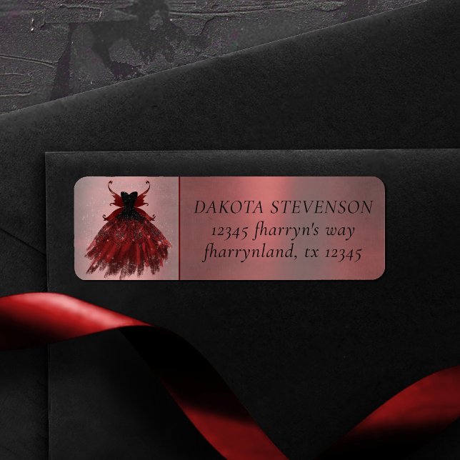 Etiqueta Tejido gótico Crimson Gown | Dirección roja radian (Subido por el creador)