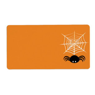 Etiqueta Telaraña de Halloween