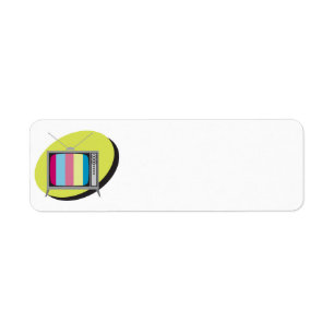 Etiqueta televisión retro