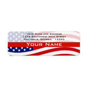 Etiqueta Tema audaz de Estados Unidos, diseño personalizado