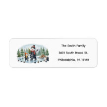 Tema de fiesta de muñeco de nieve de hockey