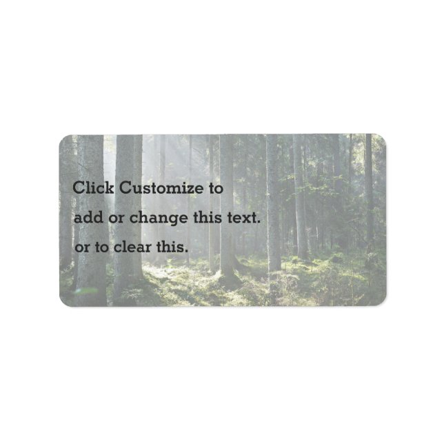 Etiqueta Tema de la naturaleza (Frente)