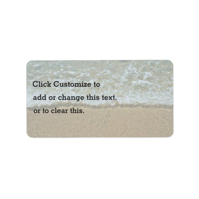 Etiqueta Tema de la playa (Frente)