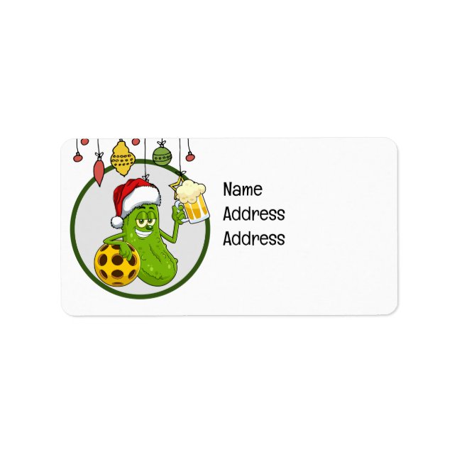 Etiqueta Tema de los Navidades de bolas de bolas (Frente)