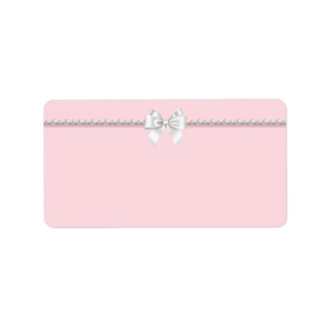 Etiqueta Tema de Rubor Pink Elegant Fancy Tiffany (Frente)