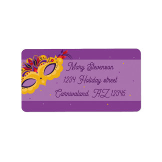 Etiqueta Tema del Carnaval de Mardi Gras