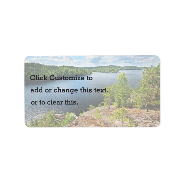 Etiqueta Tema del lago (Frente)