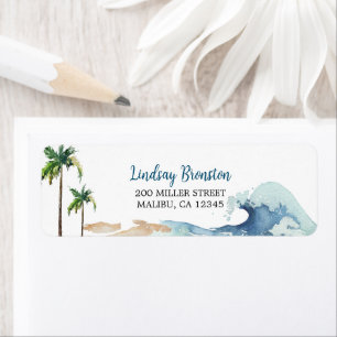Etiqueta Tema del surf Invitación a la playa de Baby Shower