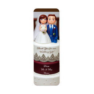 Etiqueta Templet Gracias boda regalo