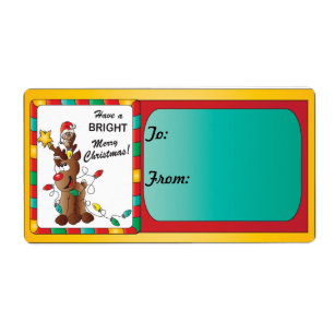 Etiqueta Tenga Felices Navidad brillantes