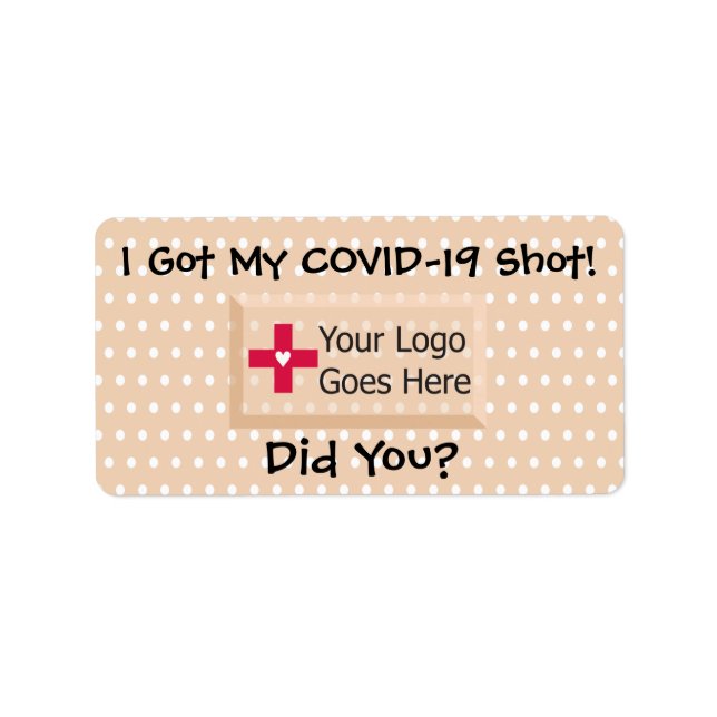 Etiqueta Tengo mi vendaje de imitación de COVID shot (Frente)