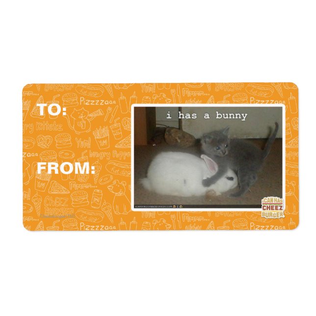 Etiqueta Tengo un conejito (Frente)