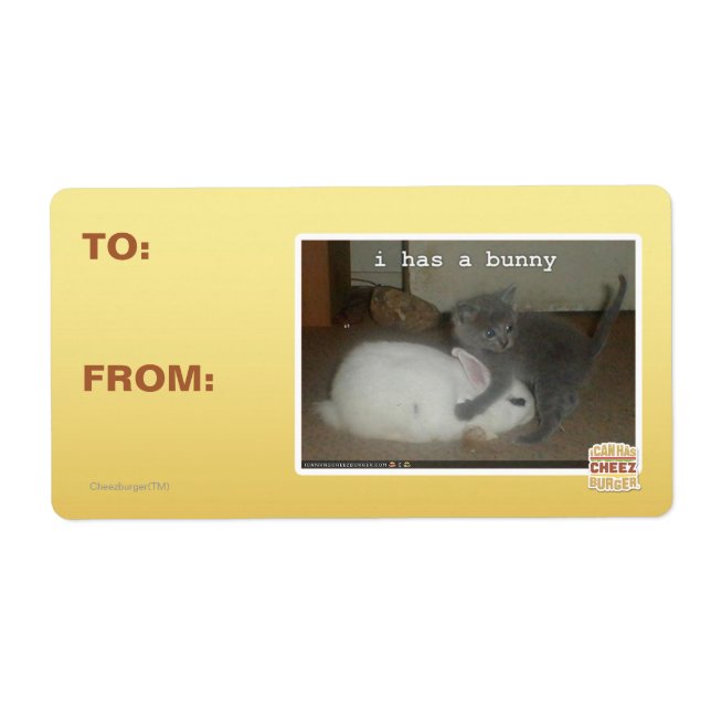 Etiqueta Tengo un conejito (Frente)