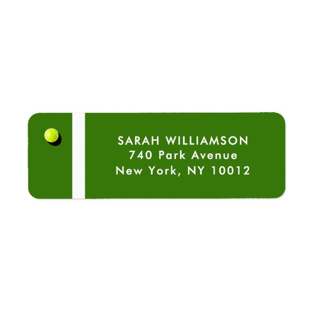 Etiqueta Tenis creativo (Frente)