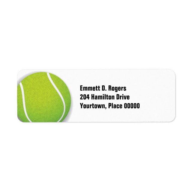 Etiqueta Tenis simple (Frente)