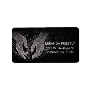 Etiqueta Terapia Masajista Manos Curadoras Energía Spa Well