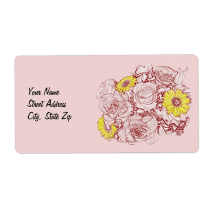 Etiqueta Terra Cotta Edged Bouquet Template