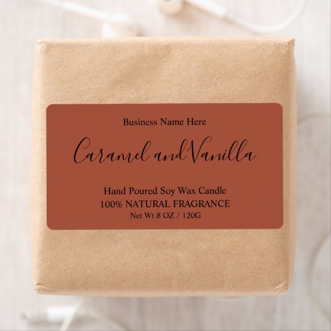 Etiqueta Terracota mínima profesional Boho (In situ)