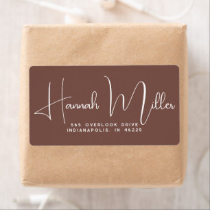 Etiqueta Terracota Moderno Elegante Minimalista