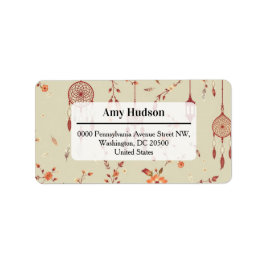 Etiqueta Terracotta Boho Pattern