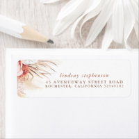 Terracotta Floral Pampas Grass Boda