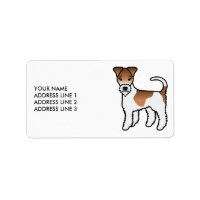Terrier de alambre blanco y bronceado y texto