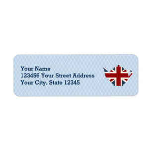 Etiqueta Tetera de Union Jack Británicos