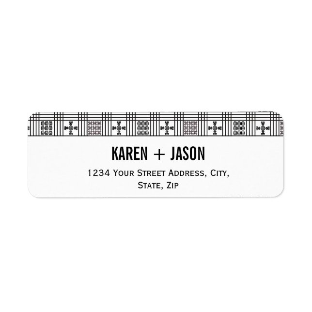 Etiqueta Textil de África Occidental Adinkra (Frente)