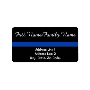 Etiqueta Texto blanco personal fino de Blue Line