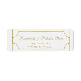 Etiqueta Texto con marcos dorados con secuencias de comando