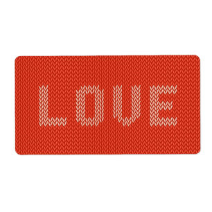 Etiqueta Texto de AMOR de punto