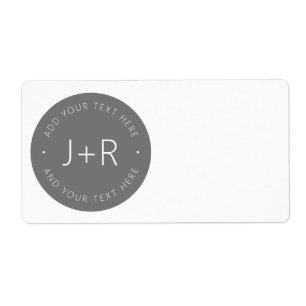 Etiqueta Texto de Personalizable elegante