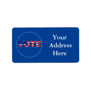 Etiqueta Texto De Voto En Colores De Bandera