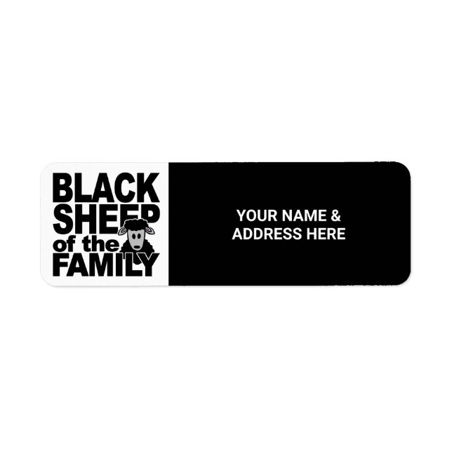 Etiqueta Texto del personalizado "Oveja negra" (Frente)