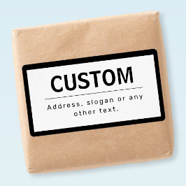 Etiqueta Texto editable moderno y negrita | Blanco y negro