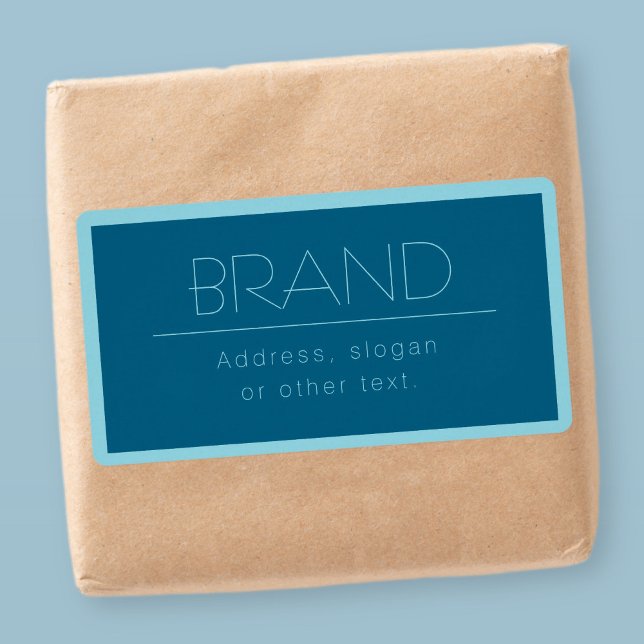 Etiqueta Texto moderno personalizable | Océano y azul huevo (Subido por el creador)