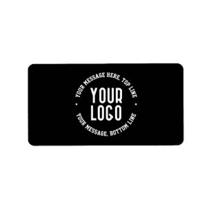 Etiqueta Texto personalizable y logotipo o imagen cargada