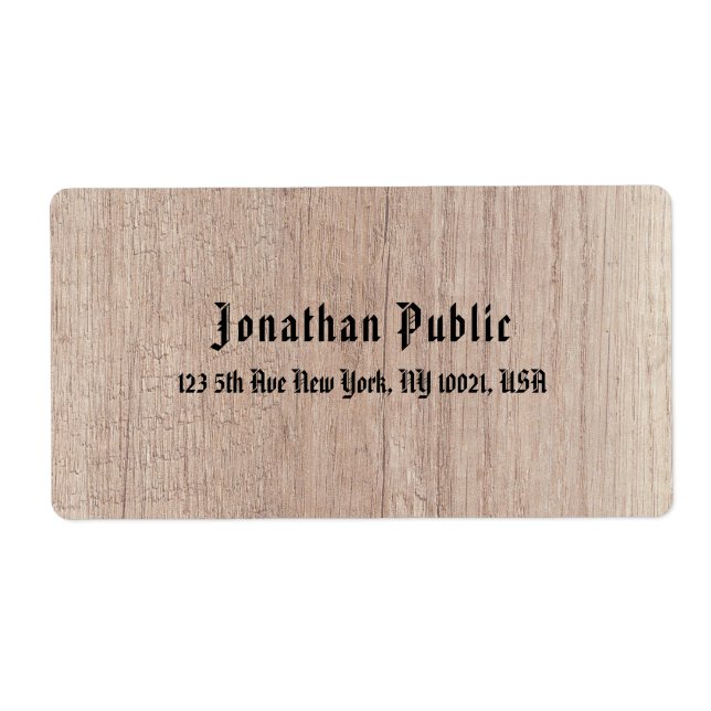 Etiqueta Texto personalizado al estilo antiguo con aspecto  (Frente)