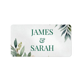 Etiqueta texto personalizado de acuarela de ilustracion de 