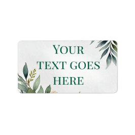 Etiqueta texto personalizado de acuarela de ilustracion de 