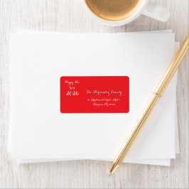 Etiqueta Texto personalizado moderno Feliz Año Nuevo