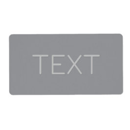 Etiqueta Texto simple con apariencia tridimensional | Gris