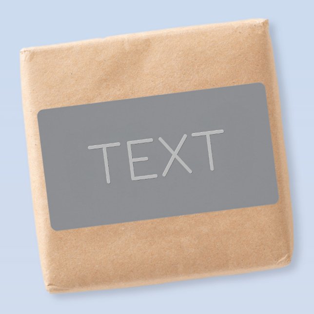 Etiqueta Texto simple con apariencia tridimensional | Gris (Subido por el creador)