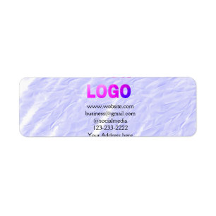Etiqueta texto simple mínimo agregue su logotipo/diseño aqu